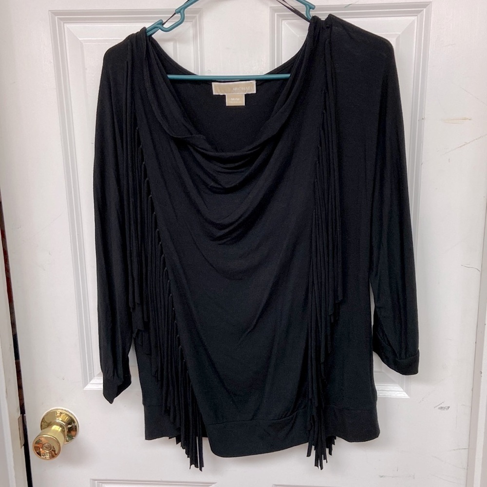Michael Kors Fringe 3/4 sleeve shirt size medium